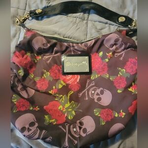 Betsey Johnson Skull and Roses Studded Purse